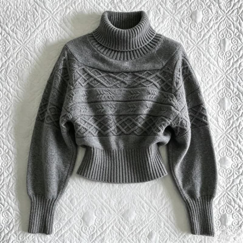 Autumn Winter Women Y2K Turtleneck Pullover Korean Sweet Coquette Style Sweater Elegant Soft Knitwear Aesthetic Casual Clothing