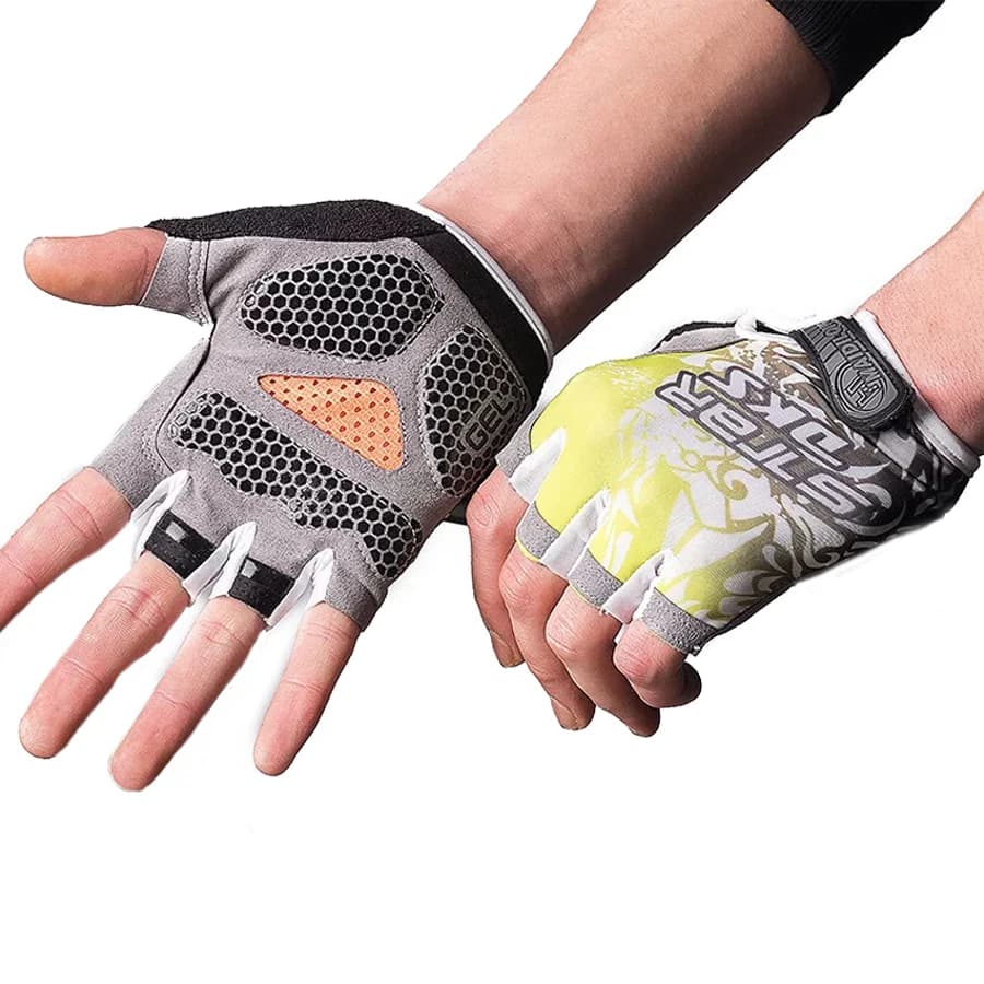Men's Cycling Gloves, Road Bike With Half Toe, Breathable Motorcycle Mountain Bike Gloves anti-slip and shock absorbent