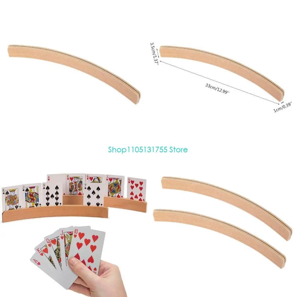 K0EF Wooden Game Card Stand,Curved Design Tabletop and Game Stand