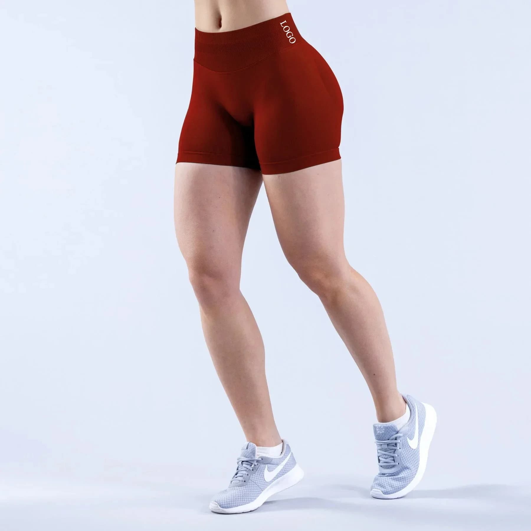 LOGO-design athletic yoga pants are stretchy and slimming, perfect for yoga, Pilates, running, working out, and yoga shorts.