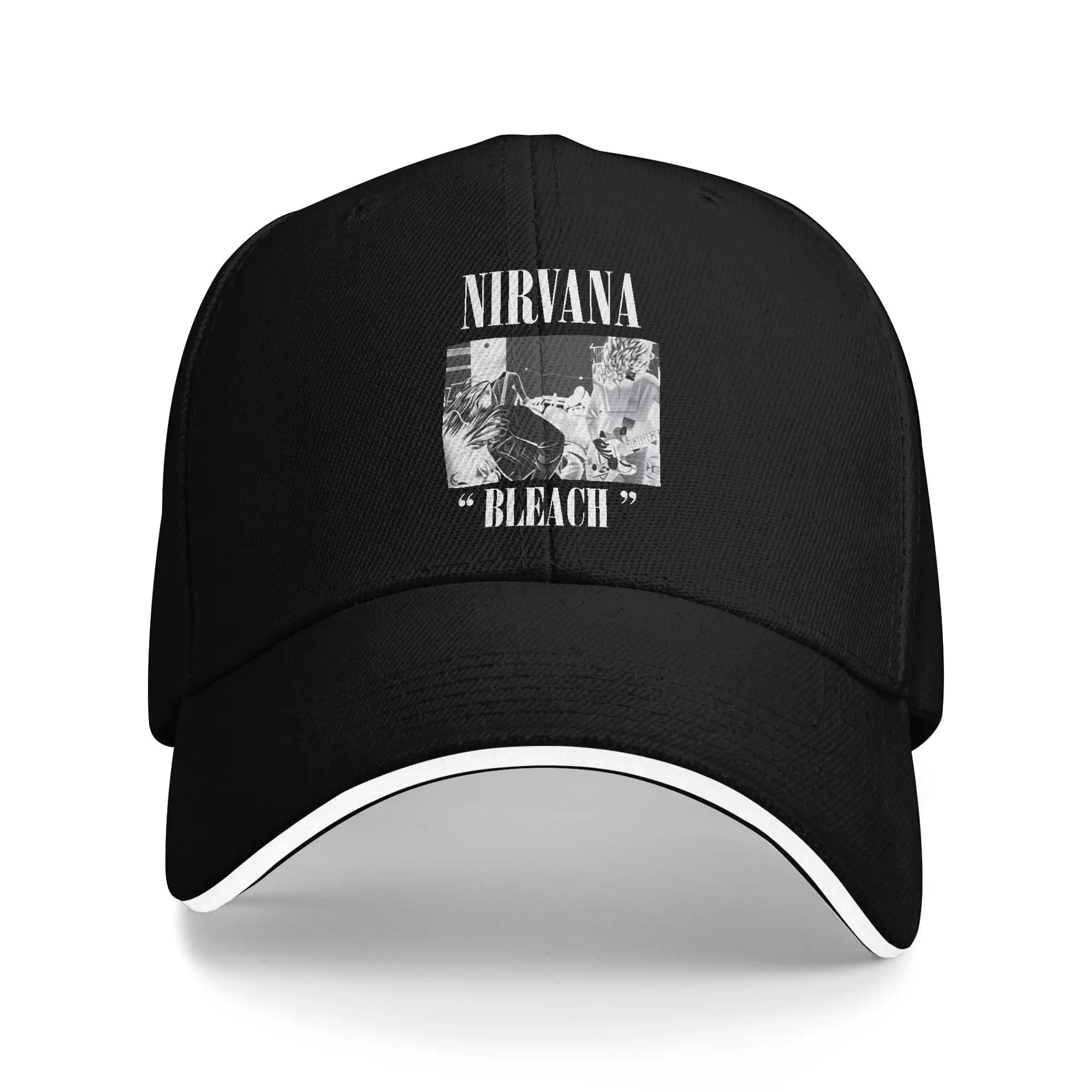 Summer Nirvana Angel Band Baseball Cap Kpop Rock Casual Print Sun Trucker Hat Men Adult Sun-Proof Snapback Cap