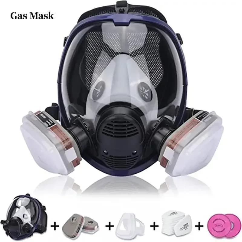 Chemical mask 6800 15/17 in 1 gas mask respirator anti dust paint insecticide spray silicone integral filter for laboratory welding