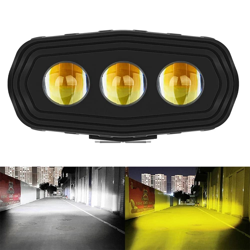 Lente 3LED Faretto Lampadina per moto Luci aggiuntive fari per moto Fendinebbia lampeggiatore led Luci di marcia diurna lampada da lavoro