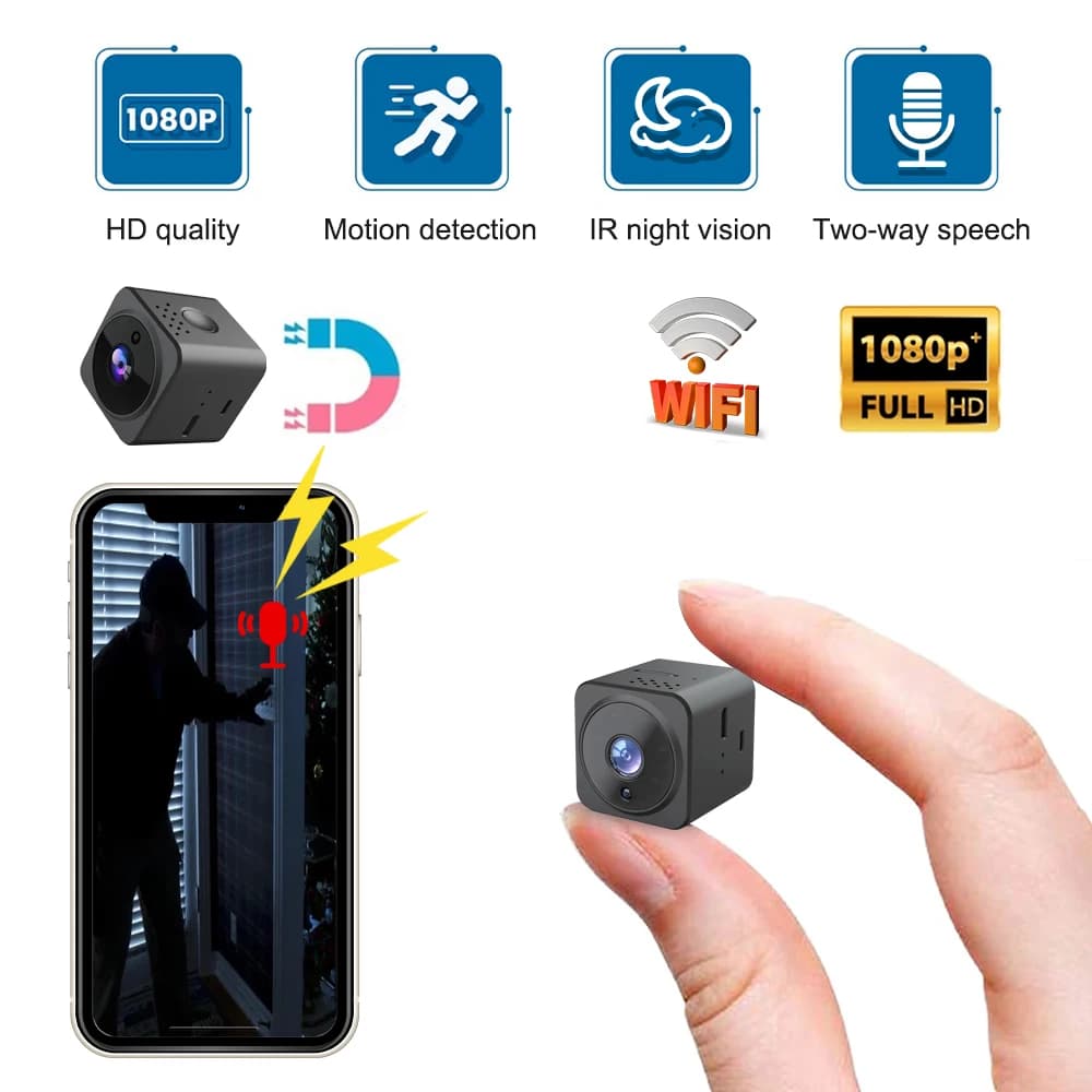 AS02 Mini telecamera di protezione di sicurezza Micro Video Webcam Baby Monitor APP 1080P HD Voice Wireless Ip Mini videocamere Nuovo