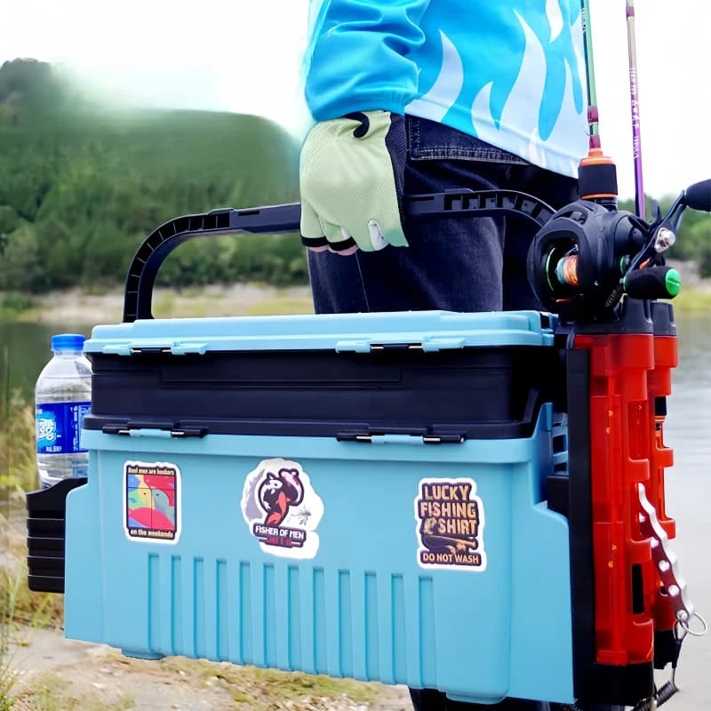Box for fishing equipment in salt water Double-sided bait Box for ABS plastic tools durable for fishing in sea rock beach