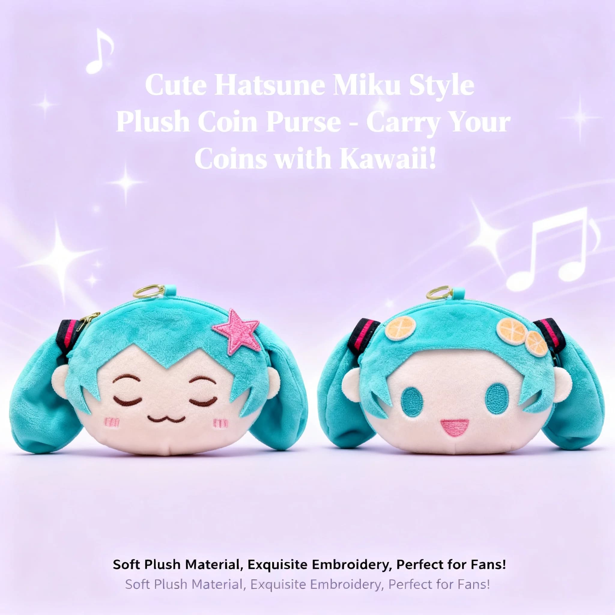 Portachiavi in peluche di Hatsune Miku, simpatico personaggio anime, accessorio per zaino e borsa, statuetta da collezione, regalo per i fan