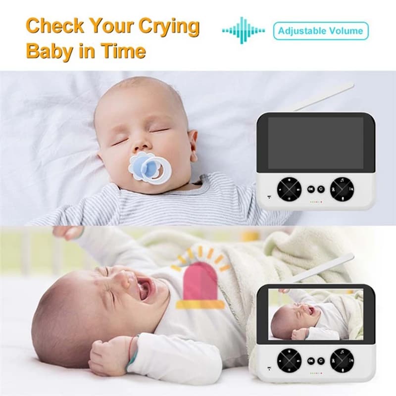 Baby monitor WiFi da 4,3 pollici con visione notturna e audio bidirezionale - Spina americana VENDITA CALDA