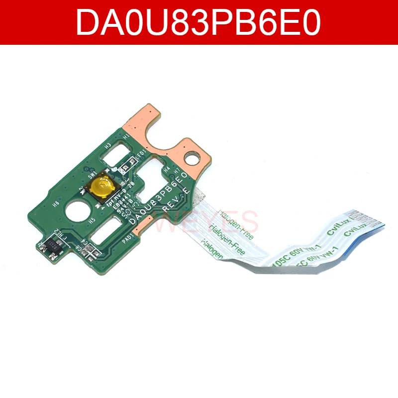 Scheda dei pulsanti dell'interruttore di alimentazione ben testata DA0U83PB6E0 per HP Pavilion 14-N 15-N