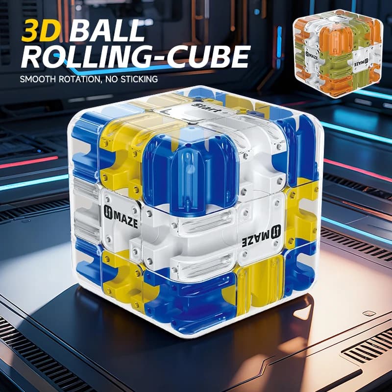 Labirinto 3D Cubo magico Agitarsi Giocattoli Labirinto per bambini Puzzle creativo Cubo di intelligenza Pensiero logico Giocattoli educativi antistress