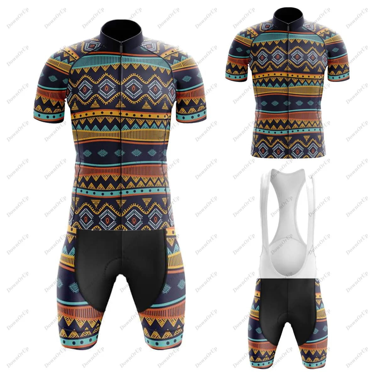 Native Men's Cycling Jerse Set Short Sleeve Breathable Bib Shorts MTB Bicycle Uniform Can Customized Team Bike Kit