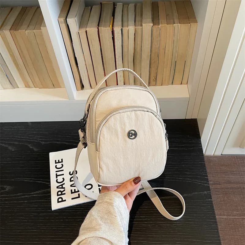 Nuova Mini Borsa a Tracolla da Donna, Leggera con Tasche Multiple, Piccola Borsa Quadrata Portatile, Portafoglio Mobile per Uso Esterno Unisex
