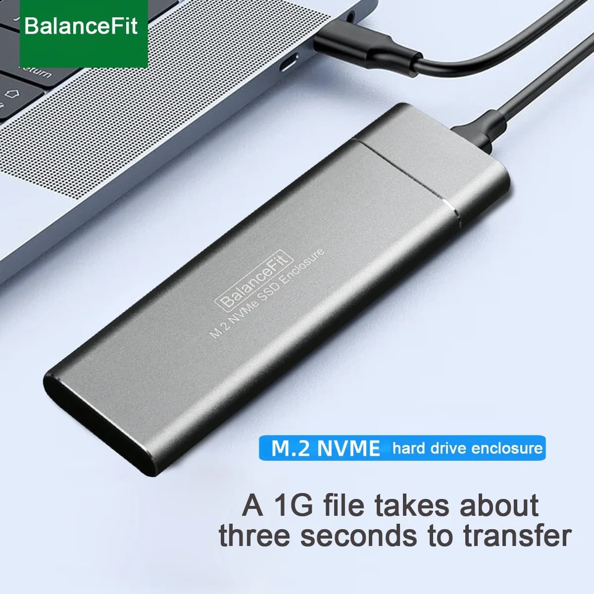 Custodia NVMe M.2 in alluminio, senza attrezzi, custodia SSD per NVMe PCIe M-Key, custodia SSD per 2280 2260 2242 2230 (Sata NON supportata)
