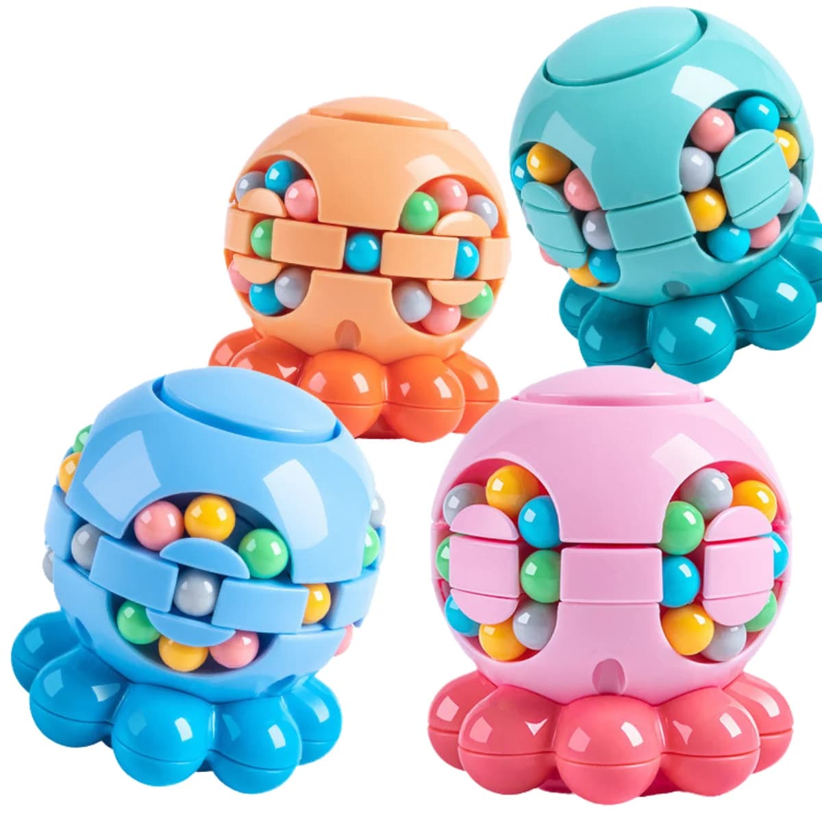 Magic Bean Cube Finger Rotating Giocattolo antistress per adulti Bambini Antistress Ansia Sollievo Fidget Cube Regali Puzzle Giocattoli