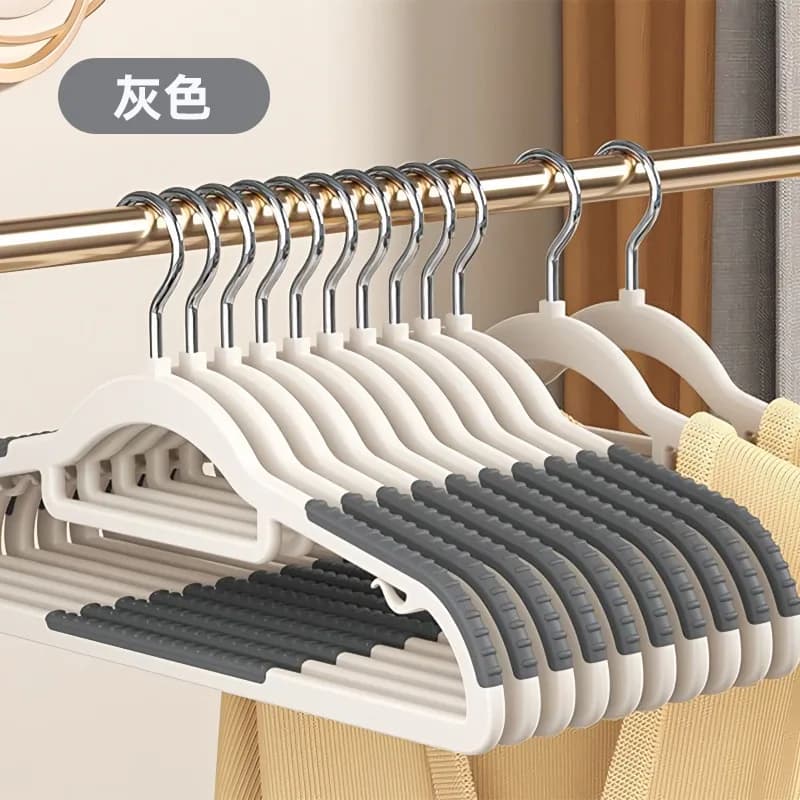 Non-Slip Plastic Hangers Multifunctional Household Hanger Suitable For Hanging Clothes Bedroom Wardrobe Anti-Slip