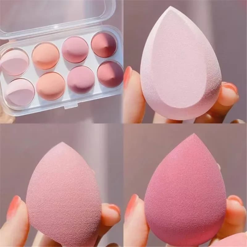 Water Drop Shape Sponges Set, Liquid Background and Powder Sponge, Makeup Tool Wet & Dry