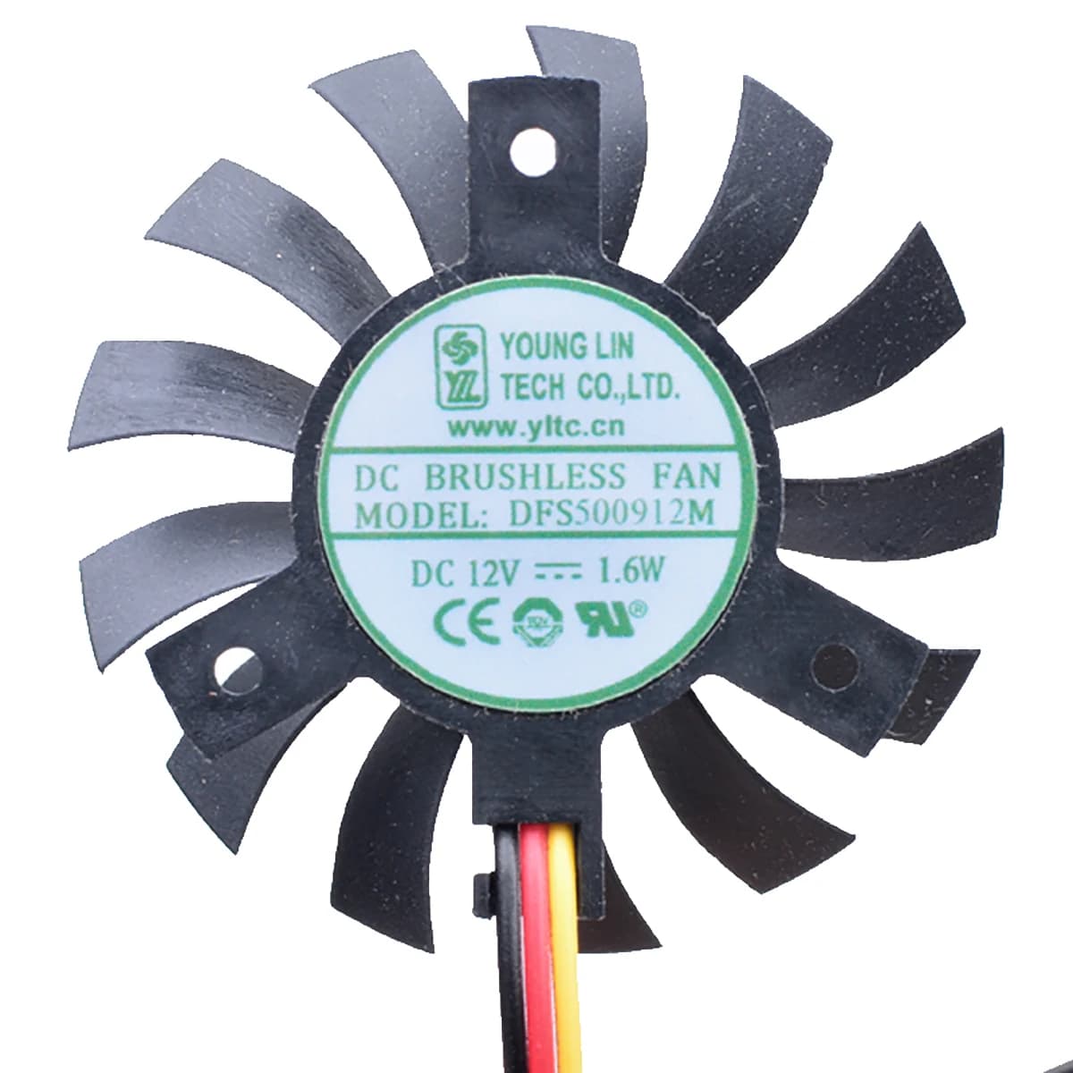 DFS500912M 12V 1.6W diametro 45mm spaziatura fori 27mm ventola di raffreddamento del router di controllo industriale