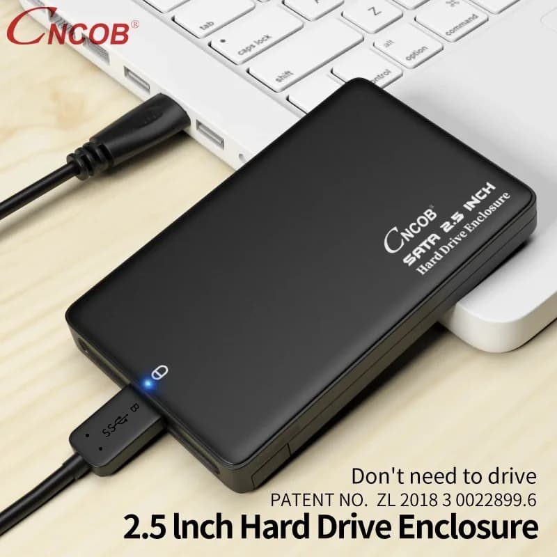 CNCOB scatola per disco rigido mobile da 2,5 pollici universale esterno usb3.0 custodia protettiva per lettura esterna desktop portatile SSD meccanico solido