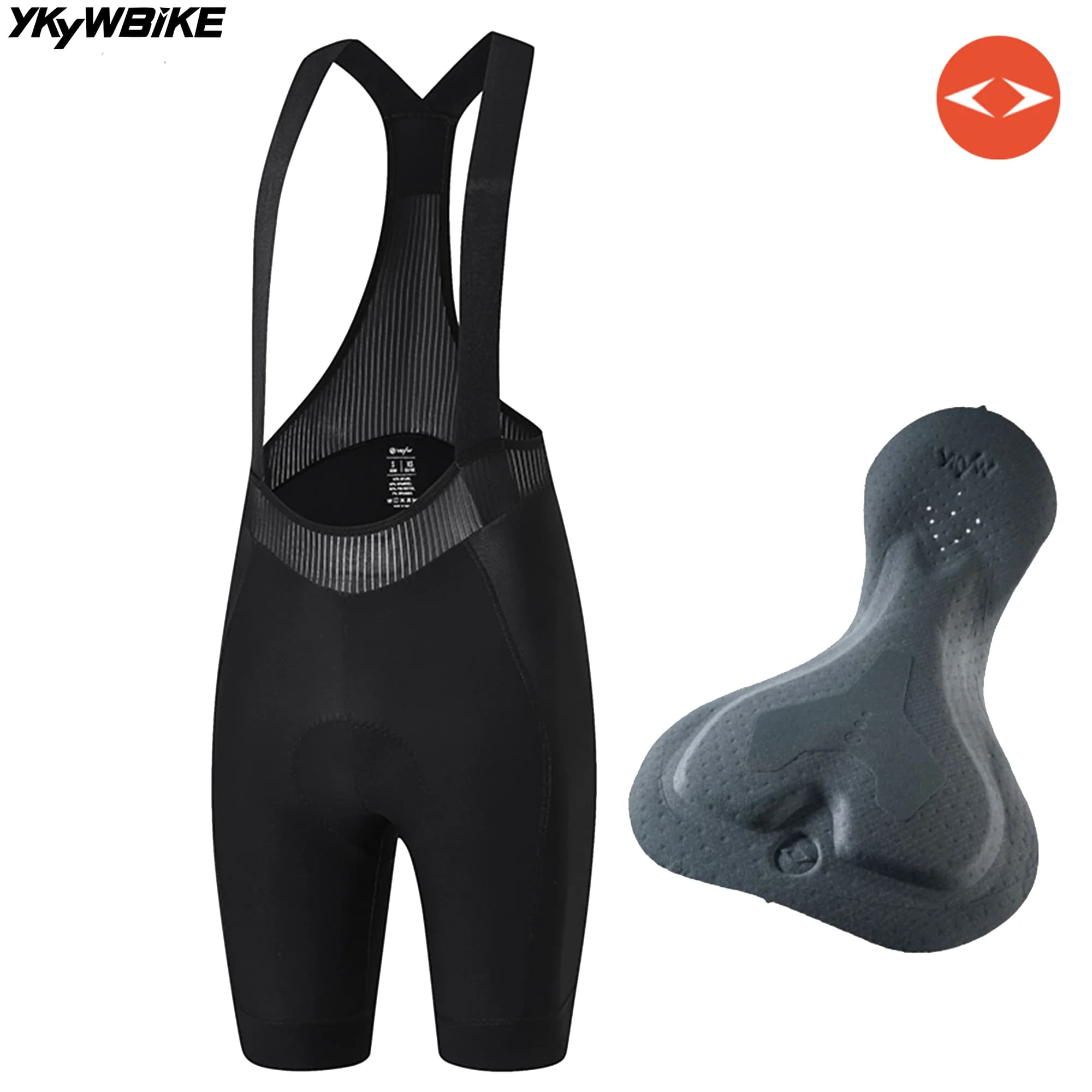 YKYWBIKE Women Cycling Bib Shorts Road Italy Elastic Interface Padded 7H Riding Bike Shorts Summer Bicycle Pants