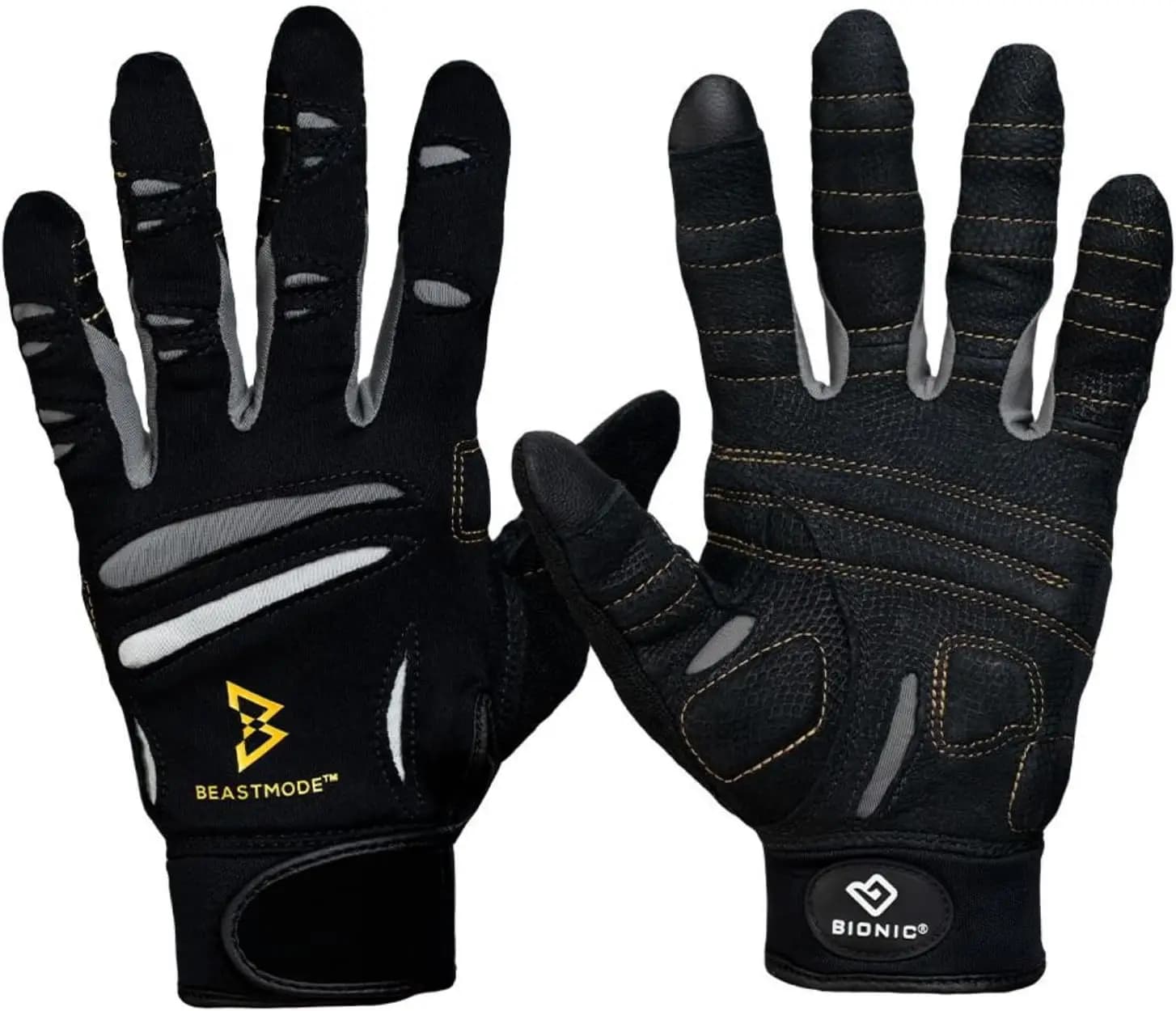 Men's Training Gloves with Internal fingers, Improved grip and comfort, Beastmode style