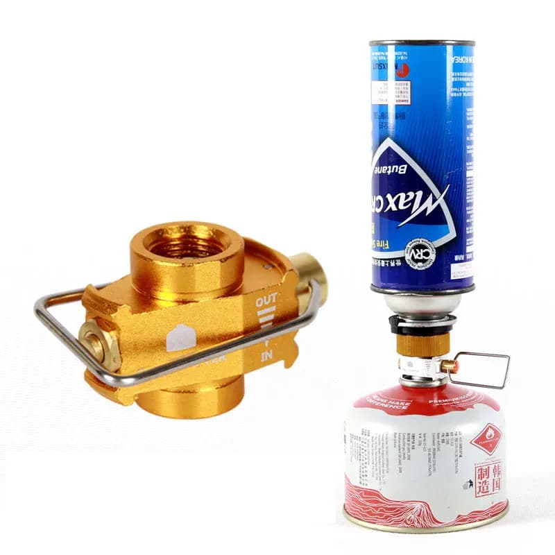 [S5] 1 Pezzo Risparmiatore di Gas per Campeggio Plus Convertitore di Gas Adattatore di Conversione per Ricarica Serbatoio Piatto Accessorio per Fornello da Campeggio
