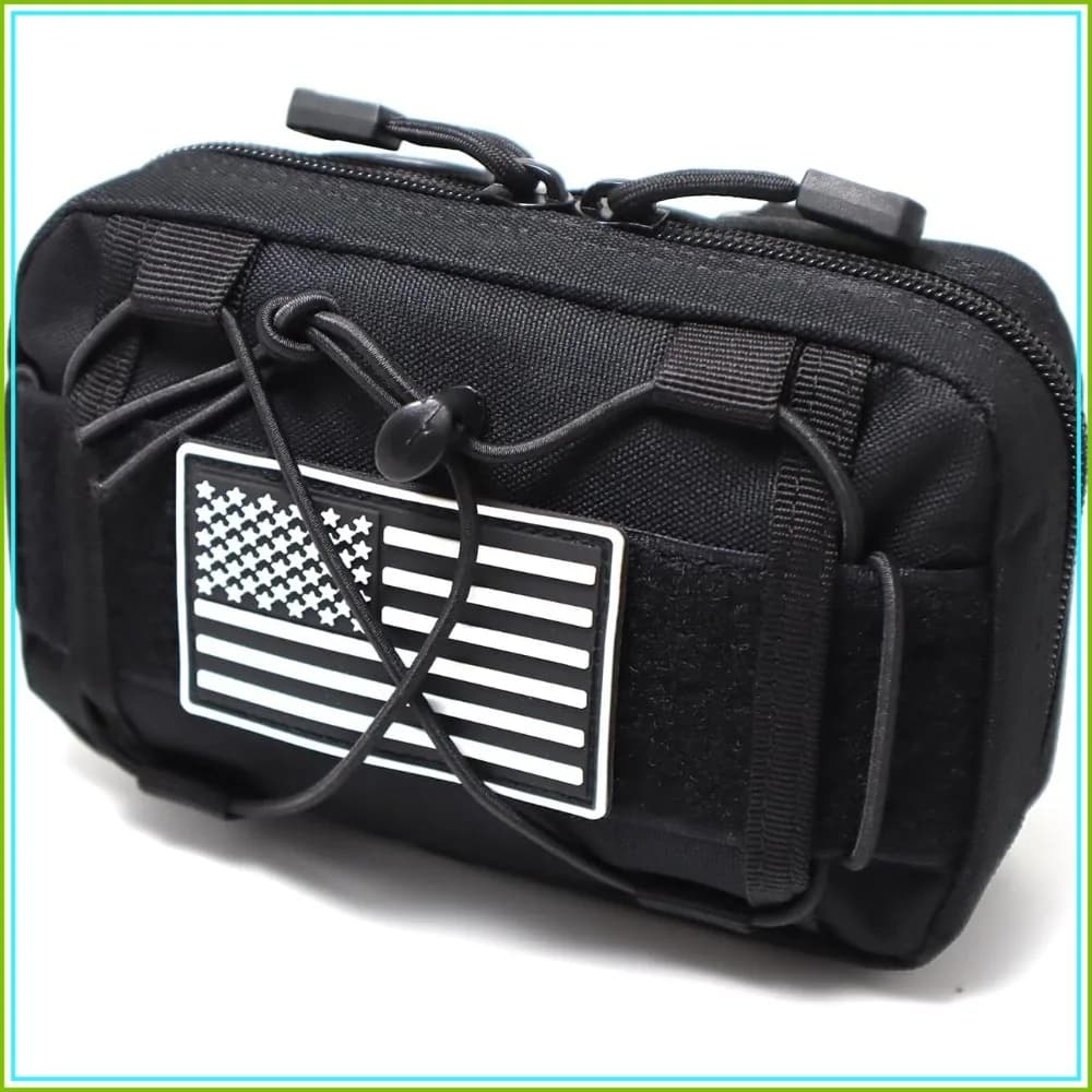Compact Tactical Molle Admin Pouch - EDC Utility Bag, Waist Pack, Small First Aid Kit