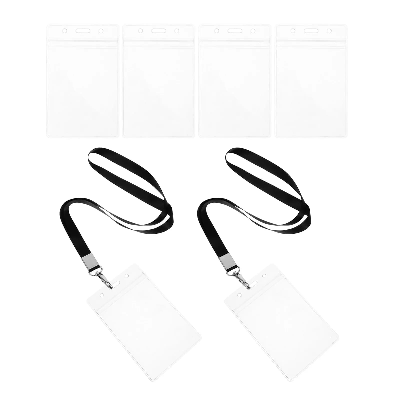 Set di 6 Porta Badge Sicuri, Porta Pass di Imbarco, Porta Etichette Bagaglio, Porta Targhette Identificative per Ufficio, Scuola e Uso Governativo