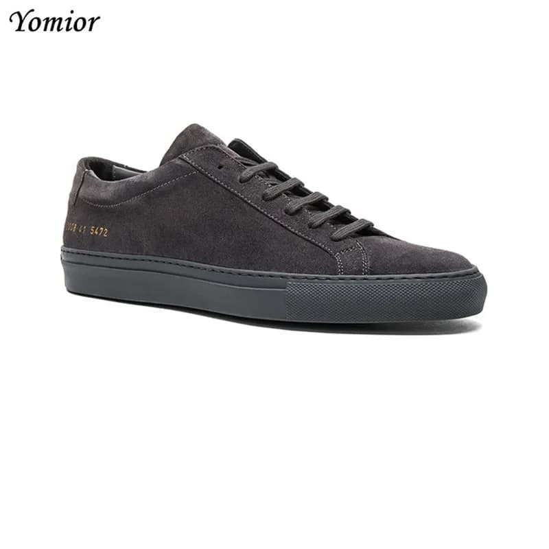Men's Luxury Brand Casual Shoes High Quality Fashion Autumn Fashion Shoes Comfortable Leather Suede Shoe White Moccasins Sneakers