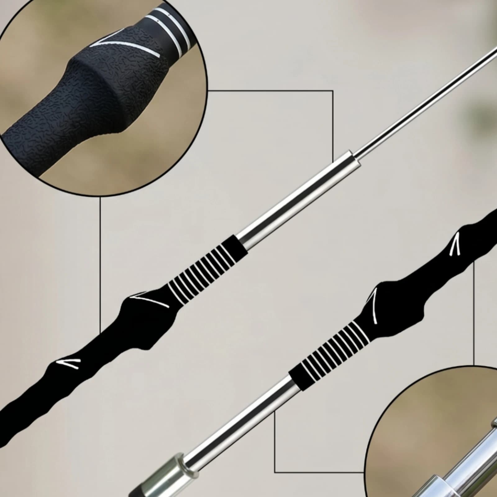 Compact Retractable Golf Swing Practice Aid Telescopic Golf Swing Training Stick