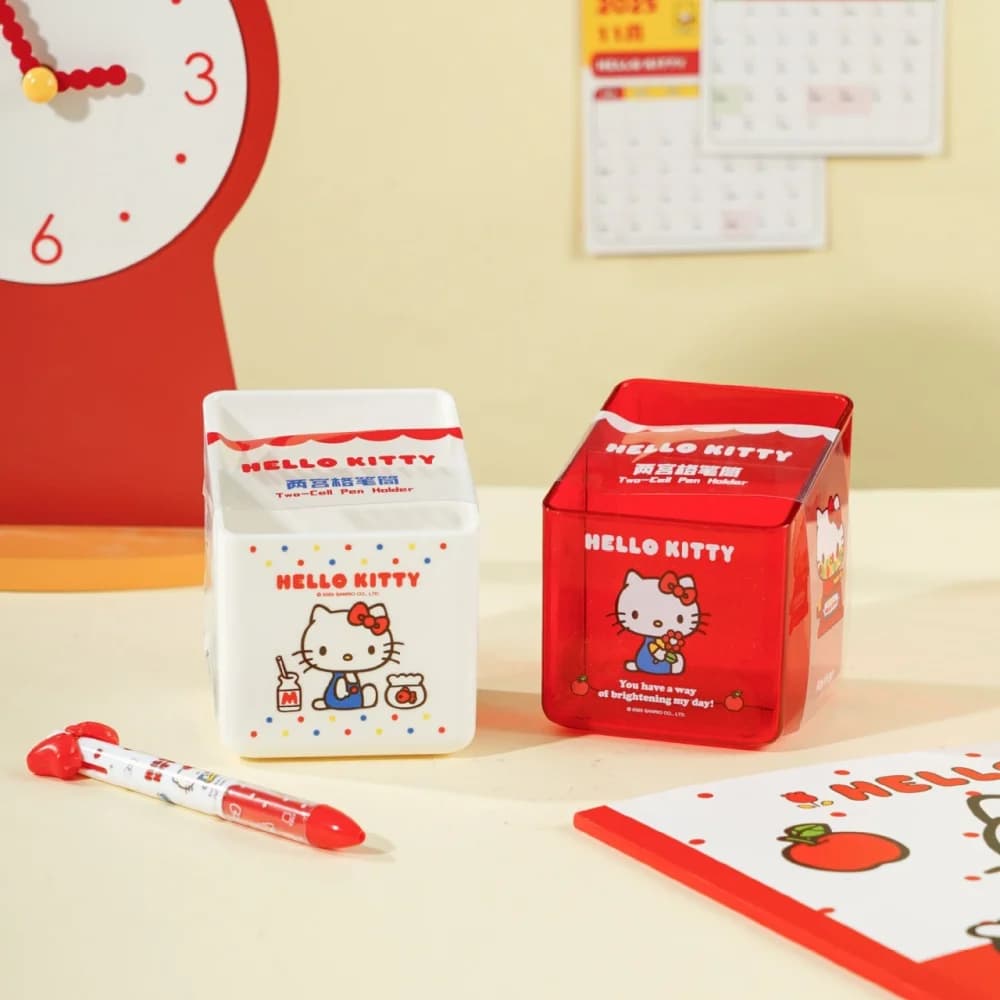 Portapenne originale Sanrio Kawaii Hello Kitty, organizer per matite da scrivania, articoli di cancelleria per la scuola, regali di compleanno per ragazze