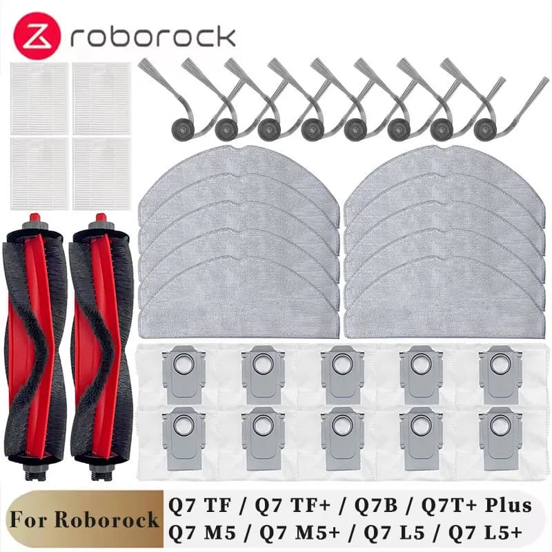 Per Roborock Q7 M5 / Q7 M5+ / Q7 L5 / Q7 L5+ / Q7 TF / Q7 TF+ / Q7B / Q7T + Plus Parti Spazzola principale Filtro Mop Sacchetto per la polvere in tessuto