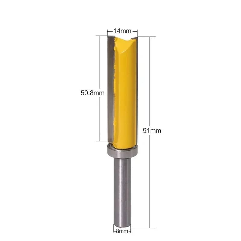 1PC 8mm Gambo Modello Trim Cerniera Mortasatrice Router Bit Dritto fresa trimmer pulizia a filo trim Tenone Cutter per la lavorazione del legno
