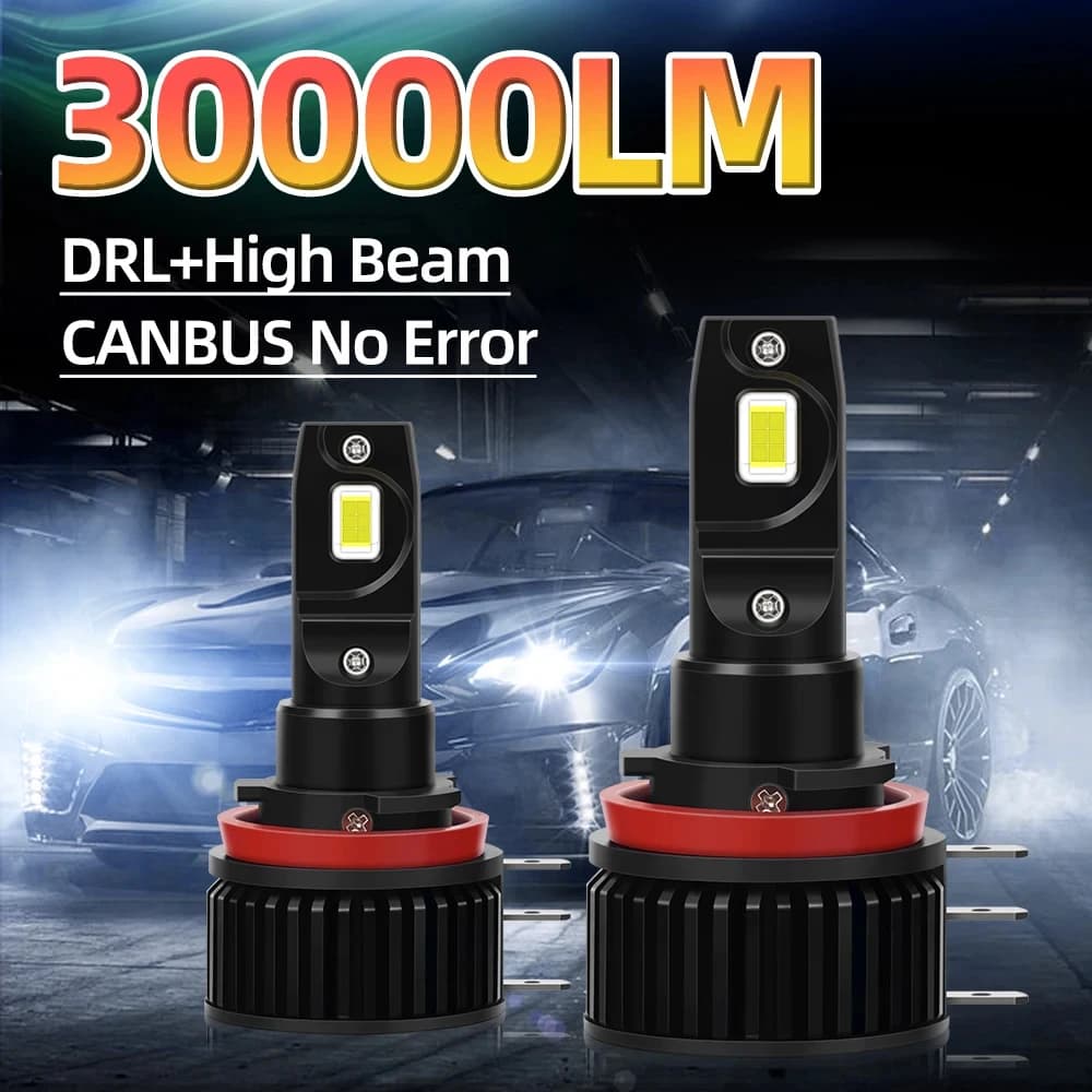 300W H15 Lampade anteriori 30000LM Canbus No Error LED Lampadine per fari 6000K Bianco Turbo Auto Fari 12V Plug And Play Luci per auto