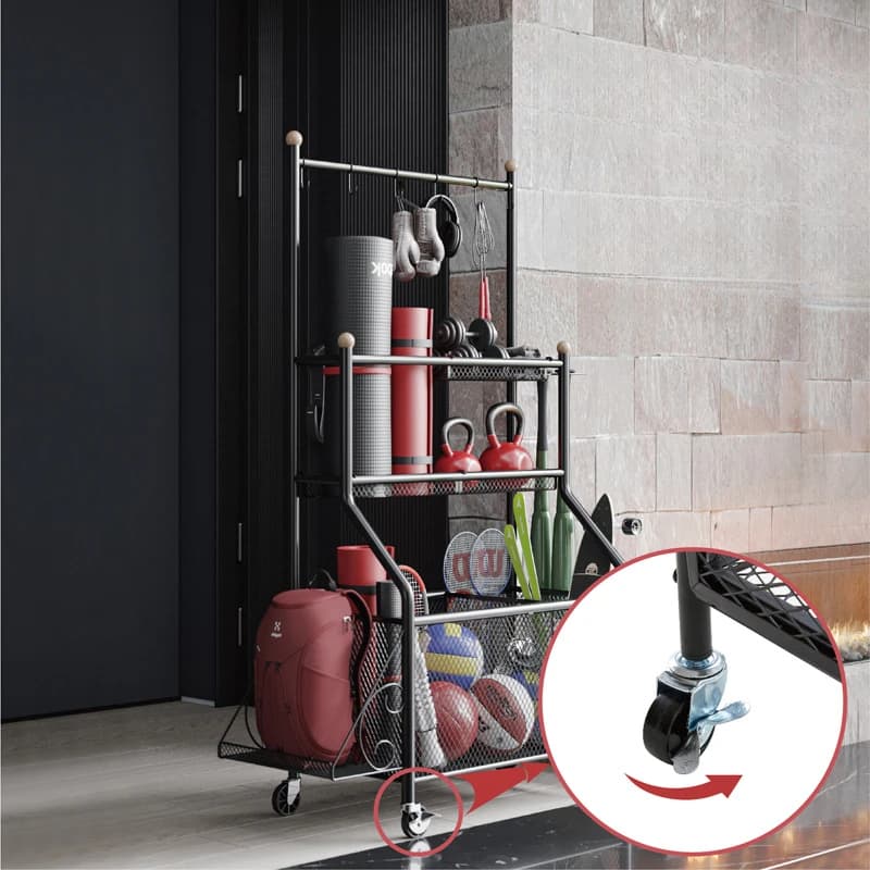 Organizer Yoga Mat holders for indoor sports equipment for living room Storage solution for baseball and baseball