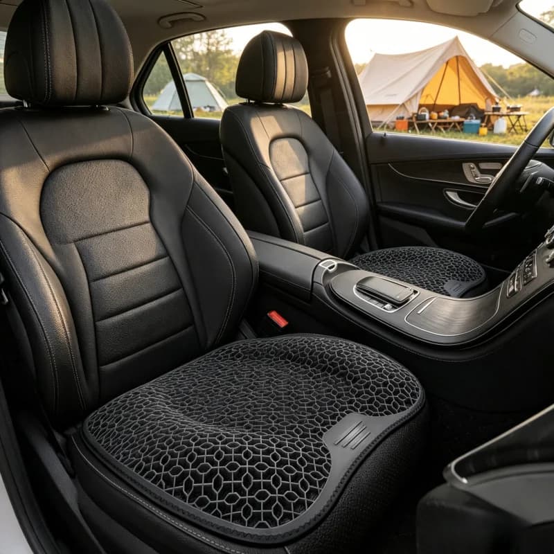 Cuscino in Gel a Nido d'Ape per Auto e Ufficio, Traspirante e Lavabile in Lavatrice, Supporto Ergonomico Leggero