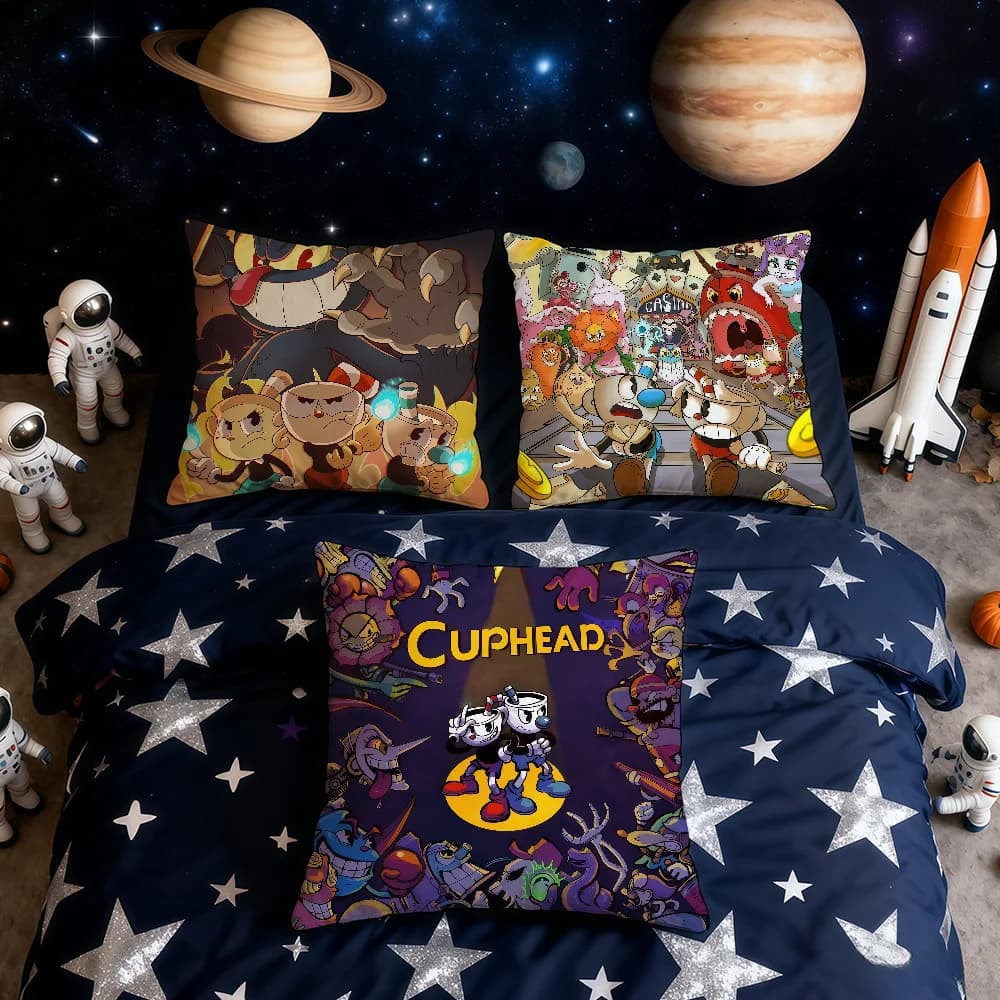 C-CUPHEAD Game cushion cover Home Office Convenient Nordic Simplicity Hit With Zipper Cushion Cover