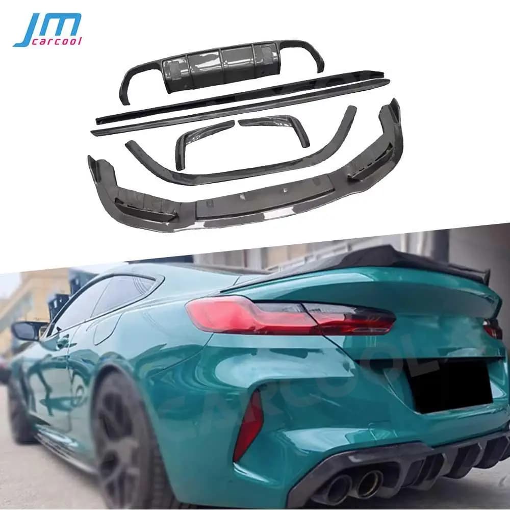 Carbon Fiber Body Kit for BMW M8 2020-2022: Front Lip, Rear Bumper Diffuser, Spoiler, Side Miniskirts, Splitter Rear - Auto Accessories