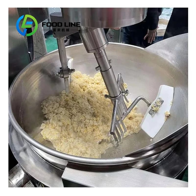Factory Supply Commercial Electric Kettle with Coating Industrial Kitchen Mixer for Custom Biryani Halwa Processing