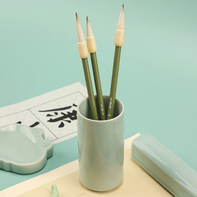 3x/Set Japanese Sumi Drawing Brushes Chinese Calligraphy Brush Set 3 Size Maobi Painting Writing Brushes for Students K1KF