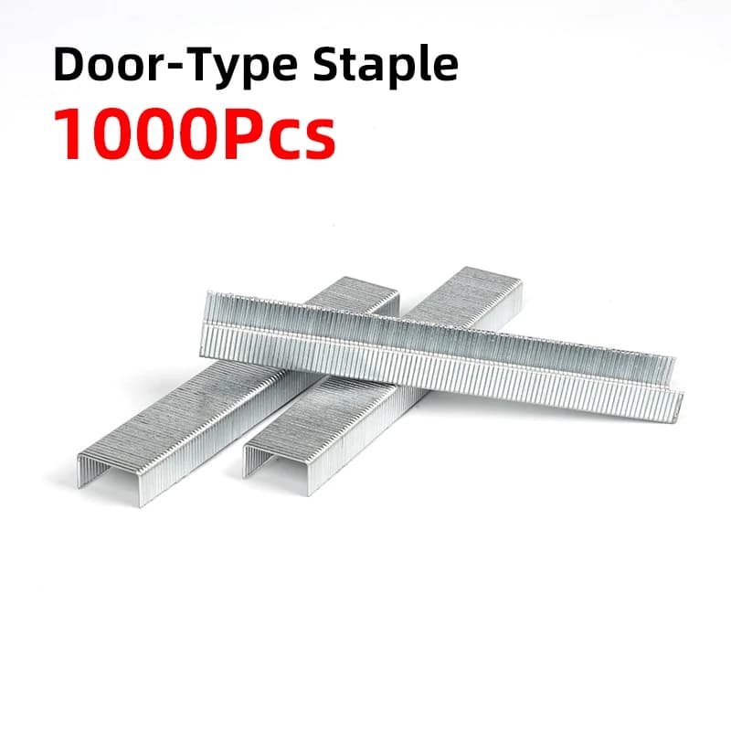 Value Pack 1000 chiodi per pistola sparachiodi a forma di porta, altezza chiodo 6 mm, possono essere adattati su pistola per punti metallici 4-8 mm nel negozio