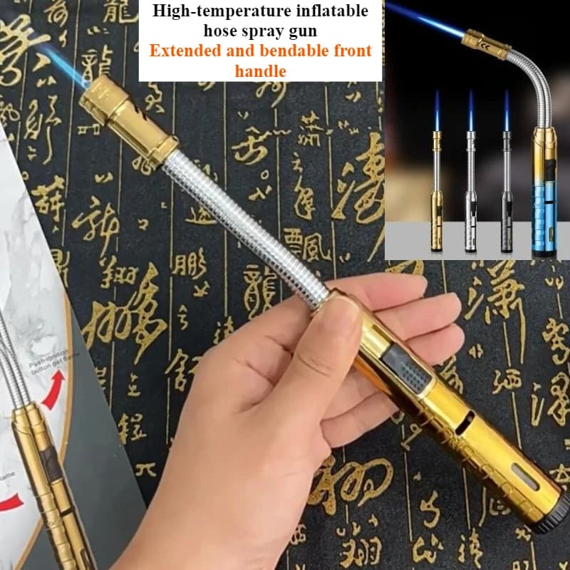 2026 New Lighter for Butane Gas Welding Flashlight Metal Winding, Multifunctional Portable Lighter for Outdoor Camping Barbecue, Men's Gift