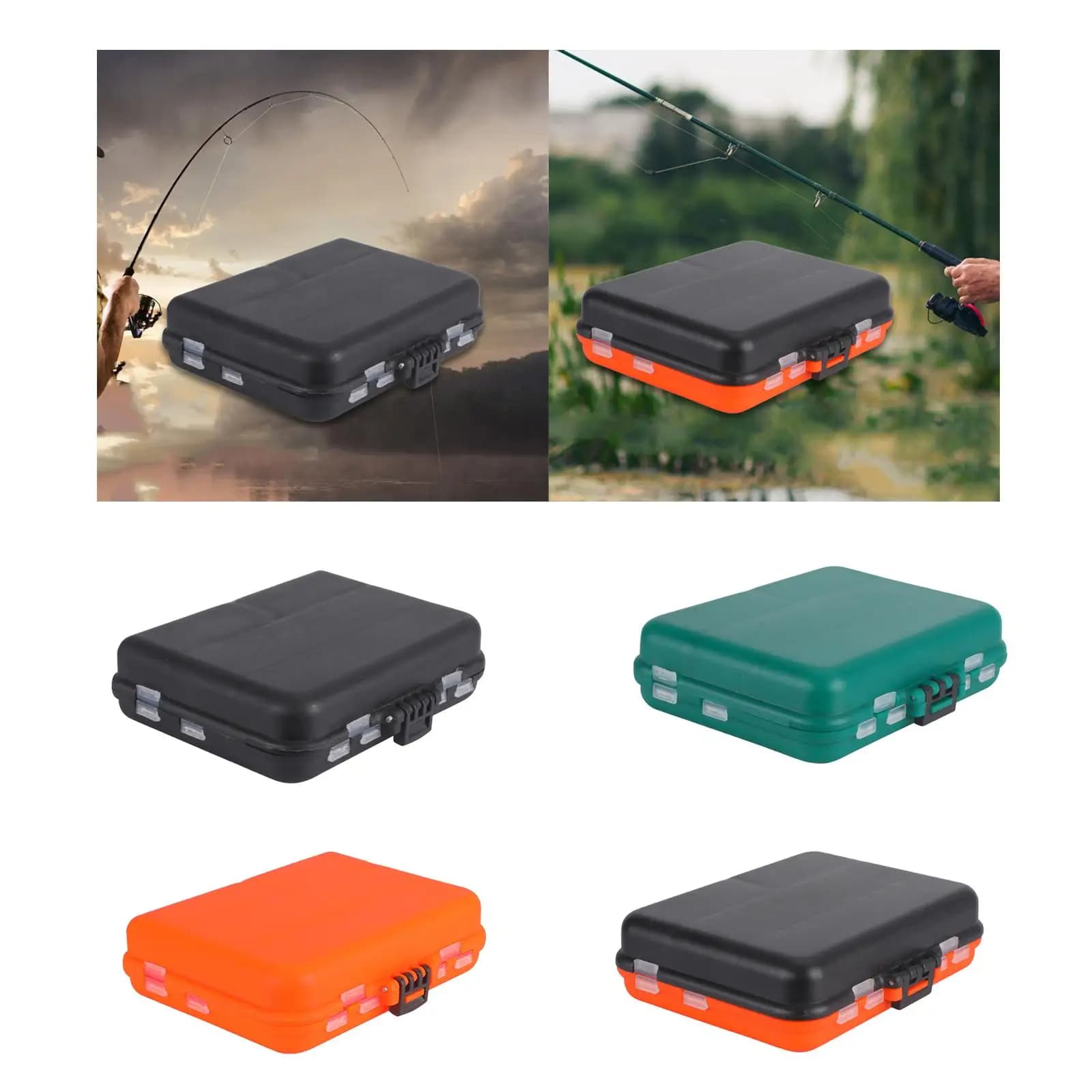Small Box Door Fishing Tools with Removable Dividers, Multifunctional Container Portable for Conservation of Freshwater and Salad Fishing Ami