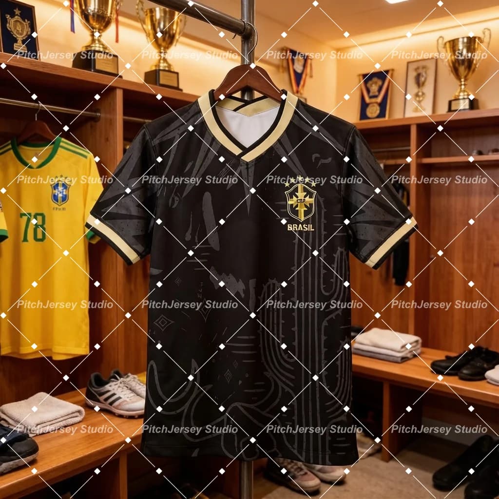 Maglia da Calcio Brasile 2026 Home Kit Uomo Adulto Traspirante ad Asciugatura Rapida T-shirt per Tifosi Abbinabile Famiglia