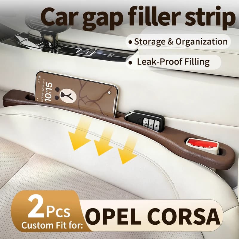 Striscia Antiscivolo per Sedile Auto su Misura per OPEL CORSA 2026, Organizer Salvaspazio per Fessure Laterali, Confezione da 1 Paio