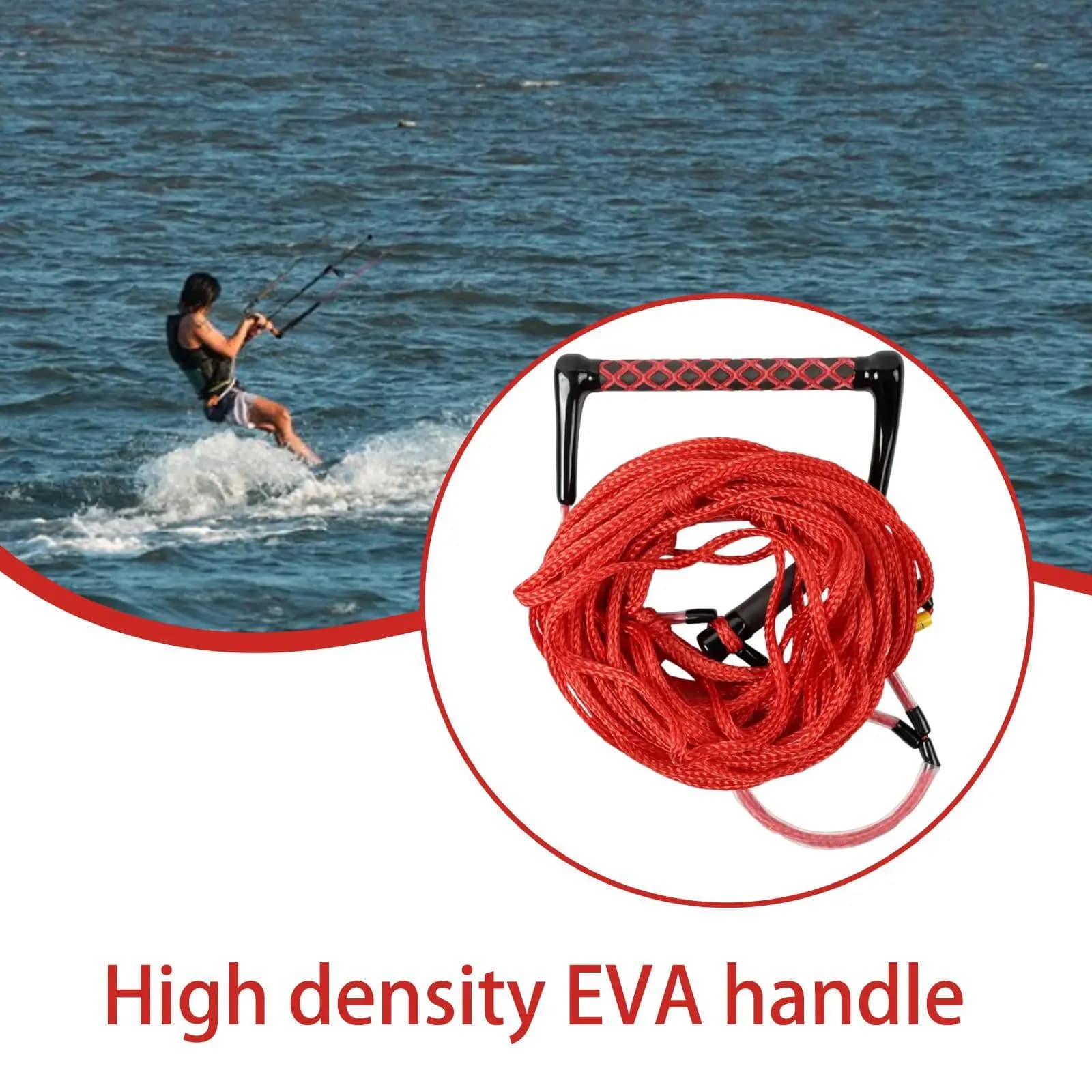 23 Meters Rope Portable Wear Resistant Multipurpose Accessory for Kneeboarding Marine Sports EVA Foam Handle