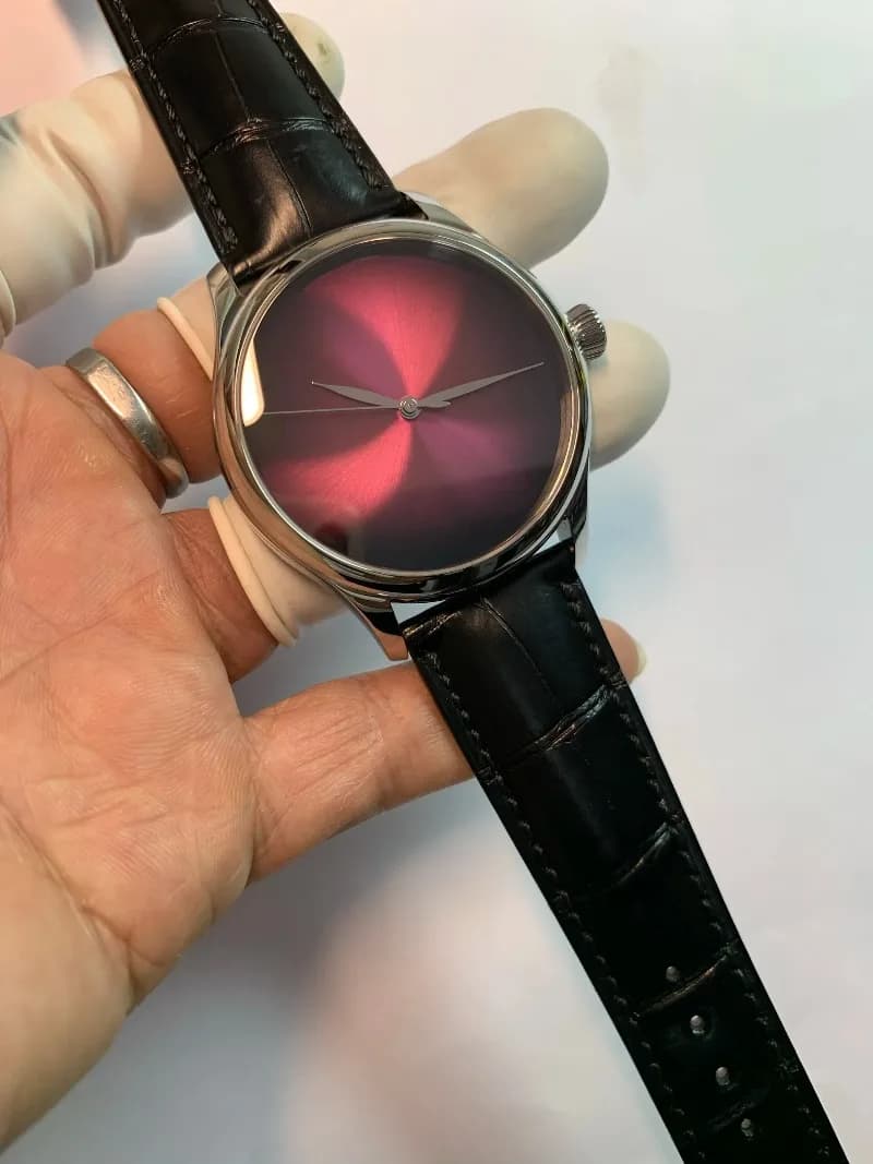 Orologio Senza Quadrante, Movimento Svizzero ETA2824 di Alta Precisione! Cintura in Coccodrillo Americano, Orologio Meccanico Impermeabile di Alta Gamma, Orologi da Uomo