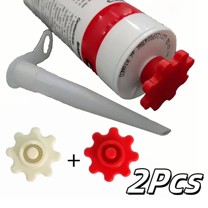 Tappi per tubi flessibili stile ingranaggio da 2 pezzi, plastica resistente, prevengono il tempra della colla, per riparazioni in silicone, uso esterno, regalo