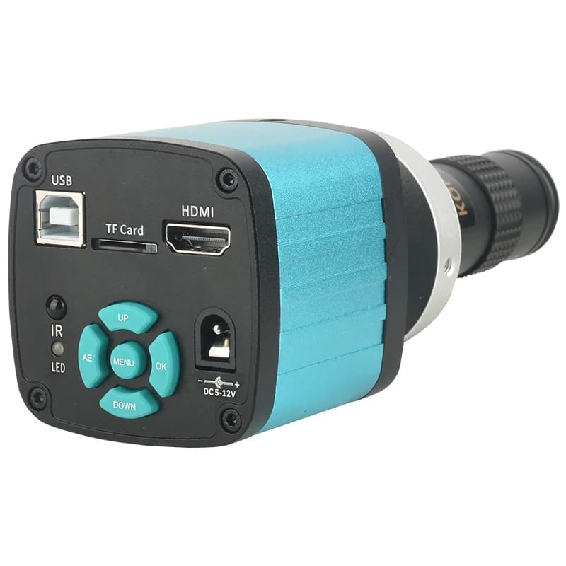 Microscopio elettronico 130X Obiettivo per microscopio industriale con fotocamera HDMI HD da 2 milioni di pixel