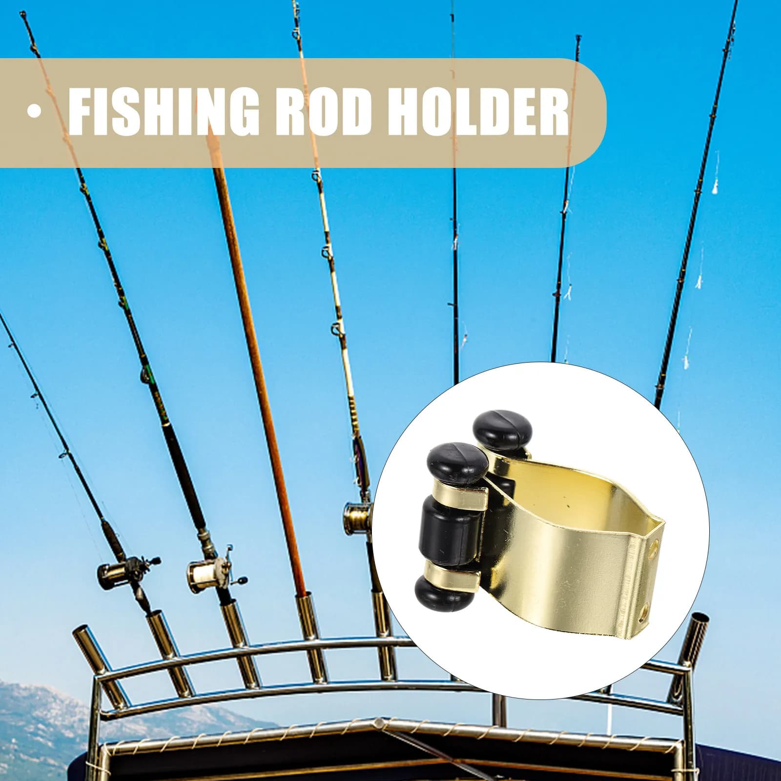 4 Pezzi Supporti Professionali in Metallo per Canne da Pesca, Facili da Montare e Rimuovere, Accessorio per Esterni, Porta Stecche da Biliardo