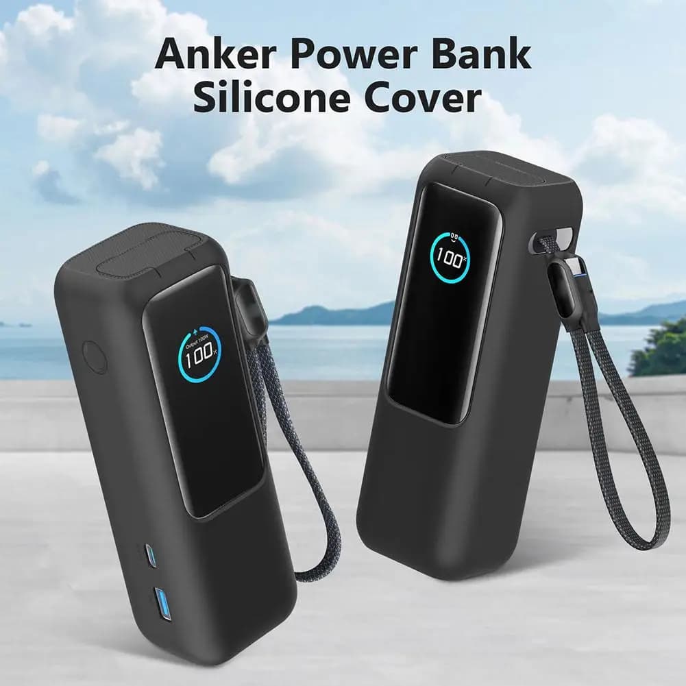 Per Anker Zolo 165W Custodia in silicone per alimentazione mobile Custodia protettiva per banca di potere portatile Custodia da viaggio portatile con tracolla