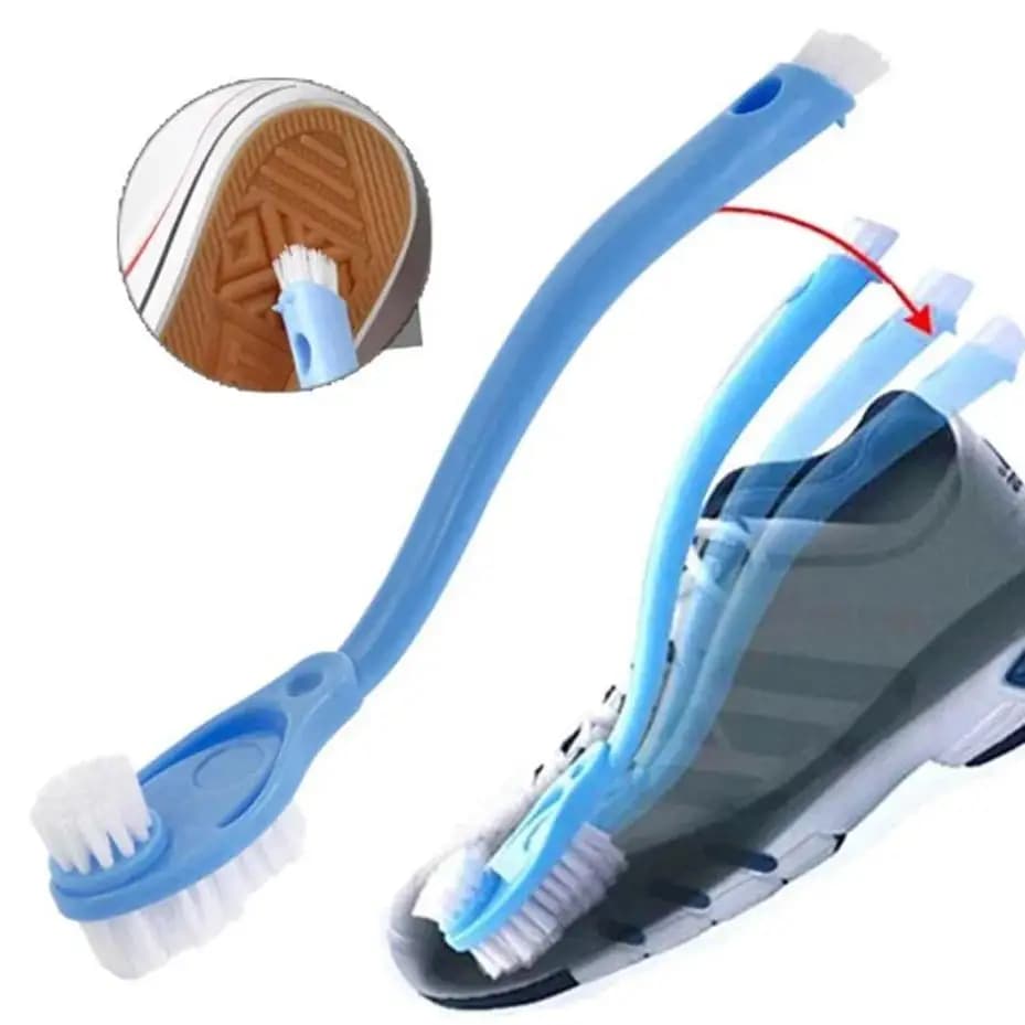 Spazzola per la pulizia delle scarpe a doppia maniglia lunga 2026, per lavaggio scarpe, WC, lavabo, piatti, utensili per la pulizia della casa